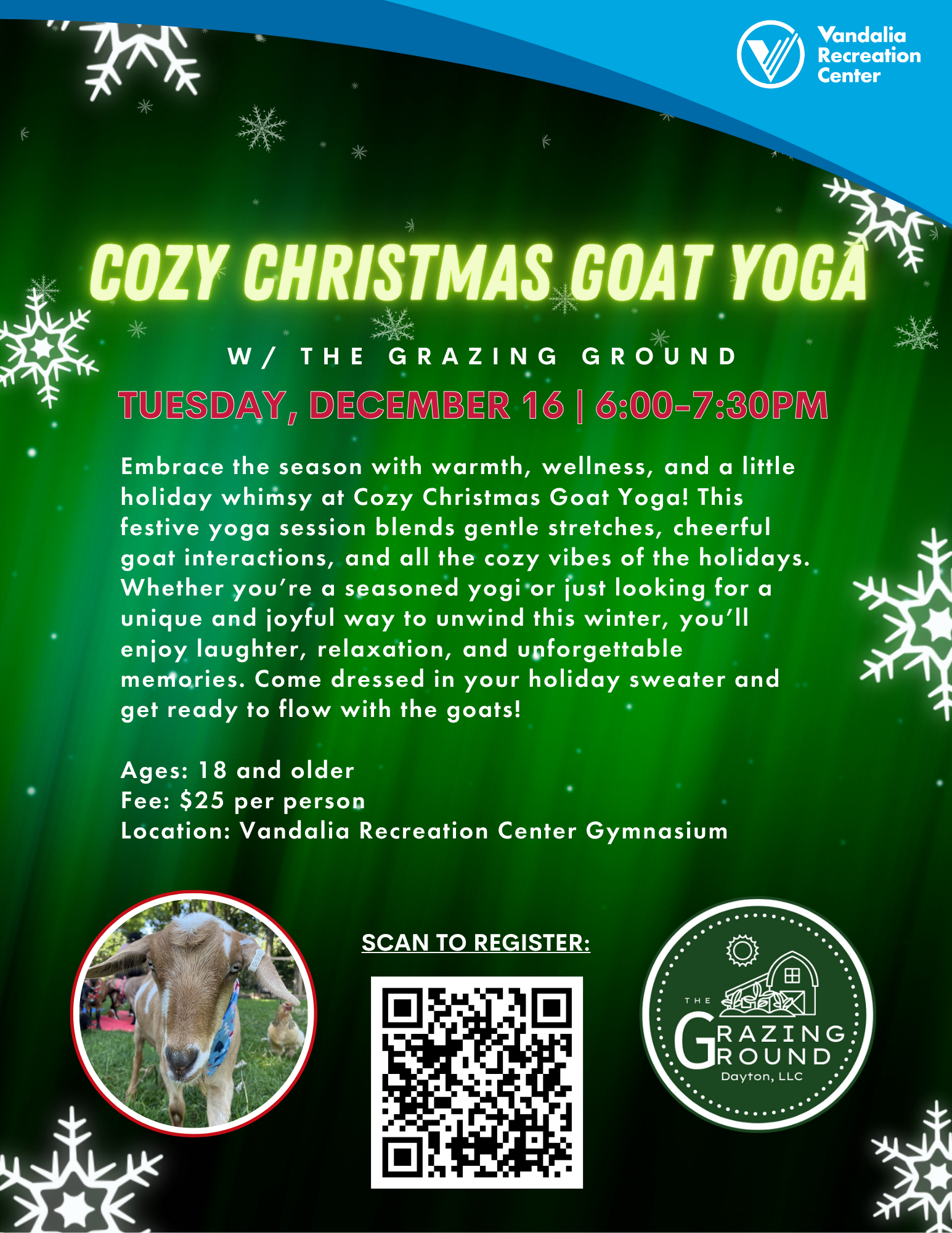 Christmas Goat Yoga