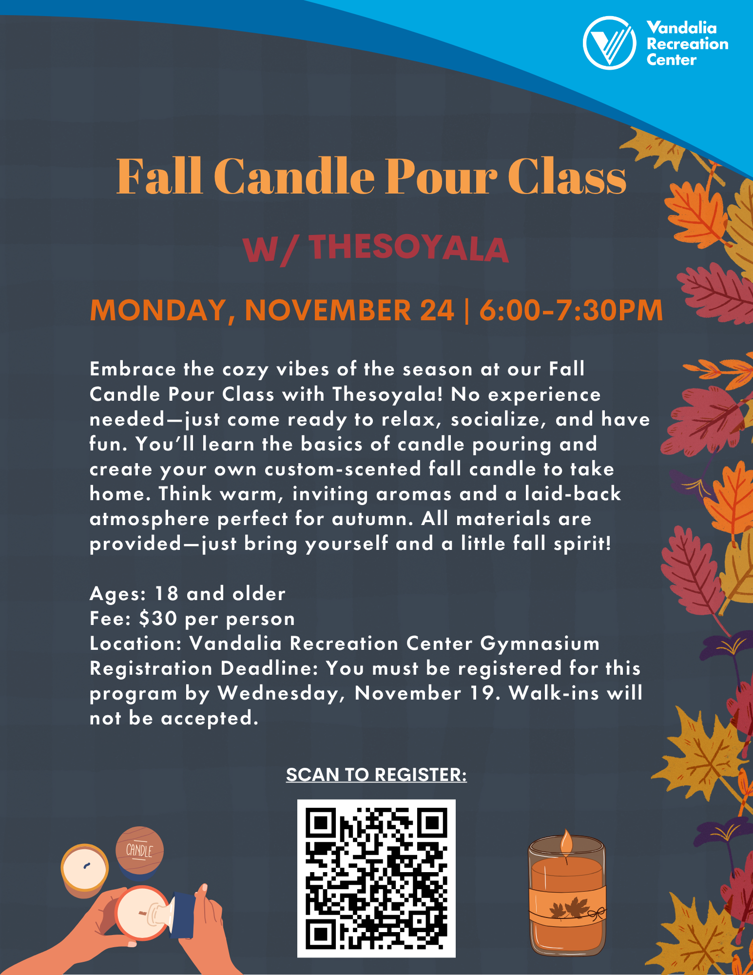 Fall Candle Pour Class w Thesoyala