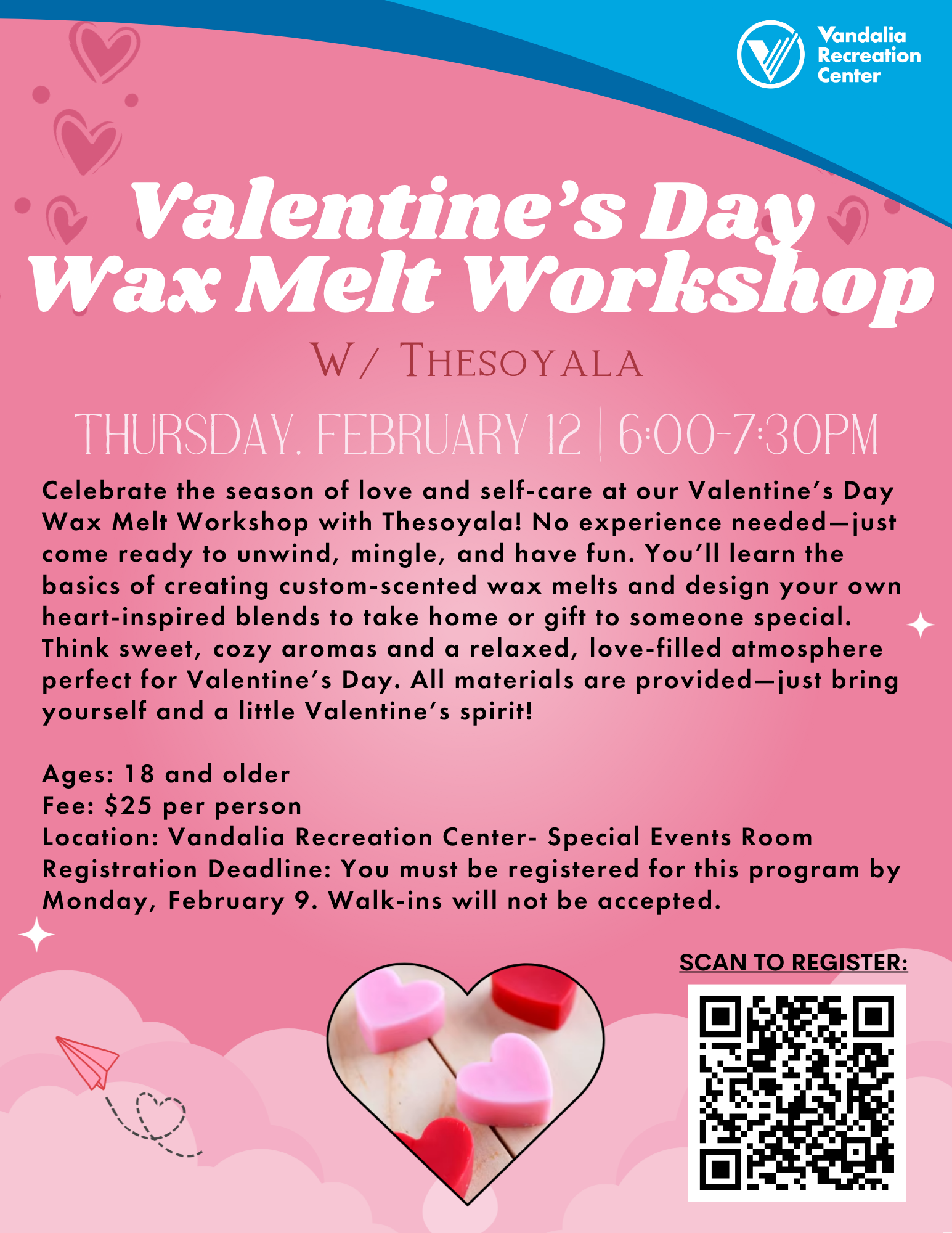 Valentines Day Wax Melt Workshop w Thesoyala