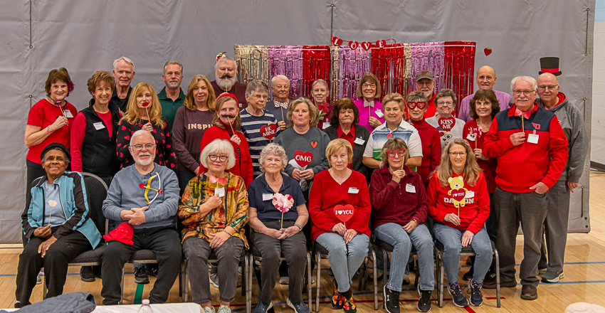 Photo of Patrons enjoying the Senior Valentine Social.